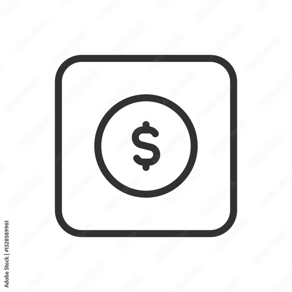 Dollar Cash Circle Icon - Modern Simple Flat Vector for Web and Mobile Dollar Cash Circle Icon - Modern Simple Flat Vector for Web and Mobile