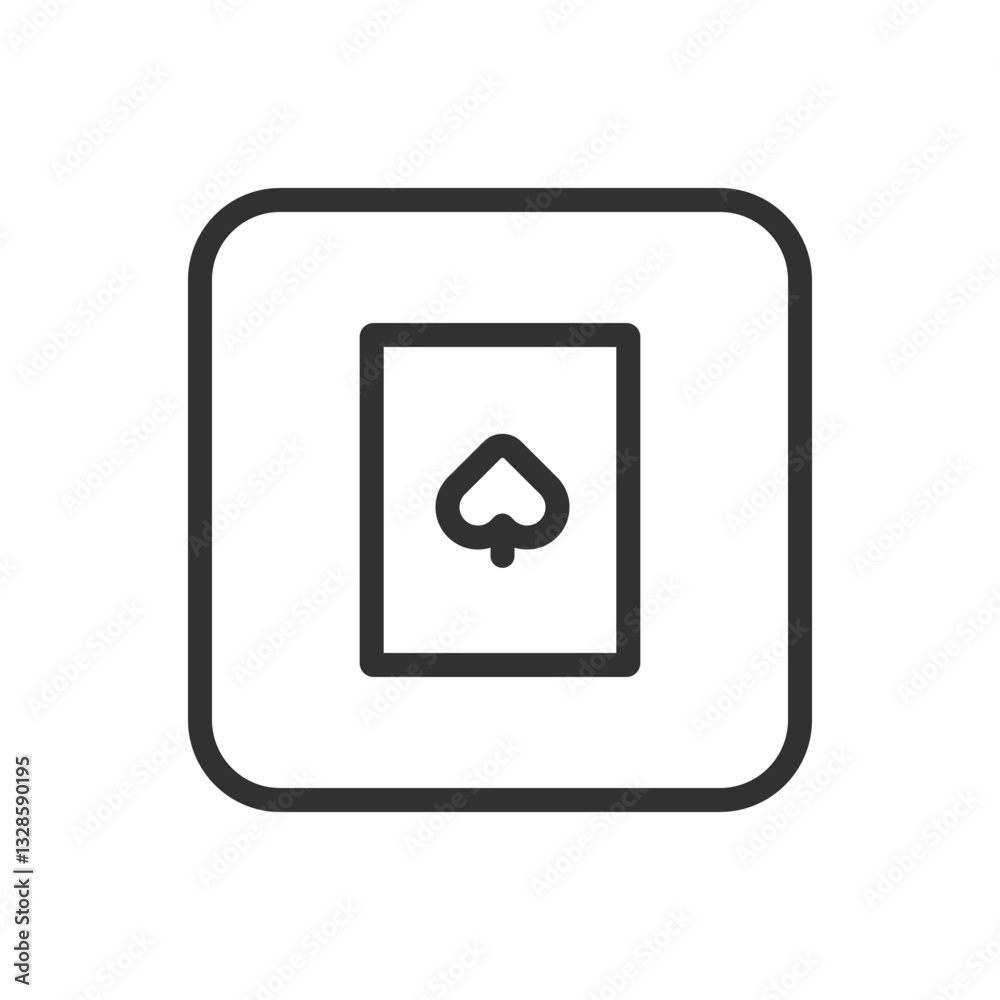 Card Spade Icon - Modern Simple Flat Vector for Web and Mobile Card Spade Icon - Modern Simple Flat Vector for Web and Mobile