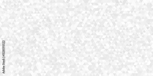 Abstract white and gray Triangular mosaic texture pattern background. 