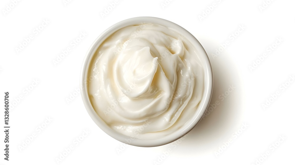 Yogurt on a white background Yogurt on a white background