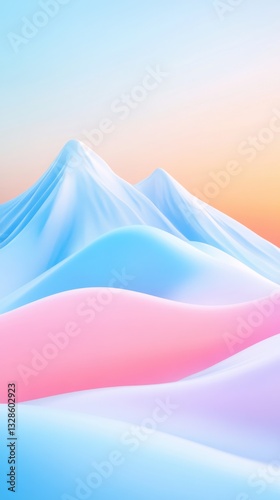 A picture showing the mountains during the winter solstice, with the mountains covered with snow and the tranquility of winter