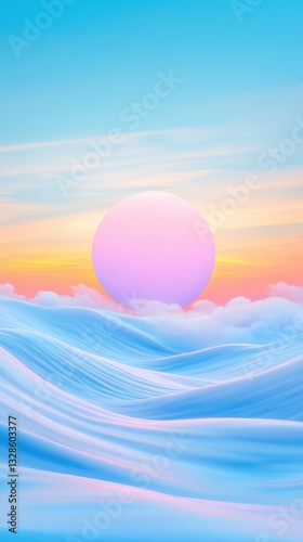 A picture showing the sunrise during the spring equinox. The sun slowly rises from the horizon and illuminates the earth.