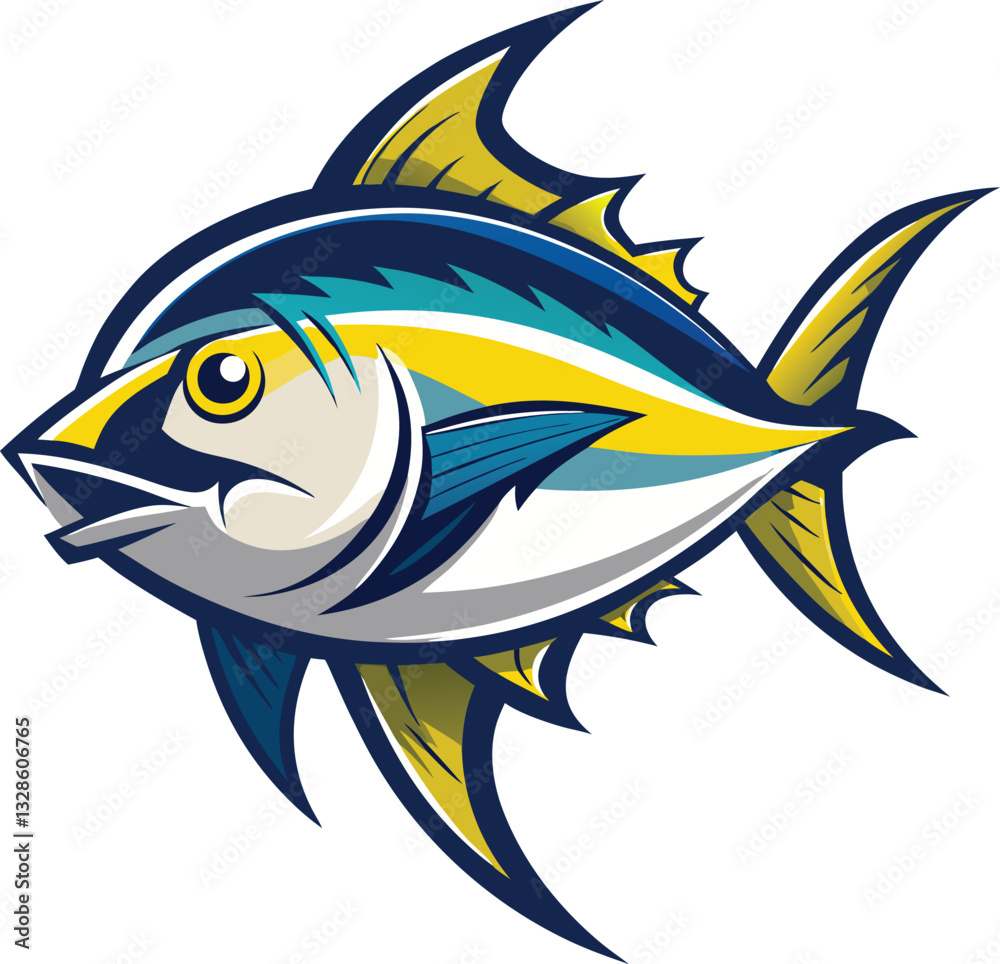Obraz premium Tuna Fish Vector Illustration sticker