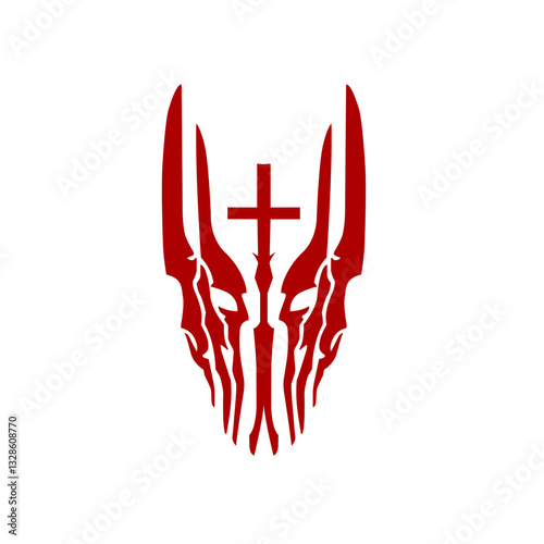 Devil tribal art illustration vector template