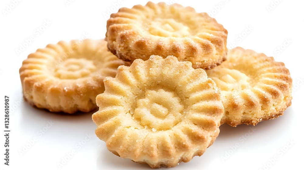 Danish butter cookies isolated on white Danish butter cookies isolated on white