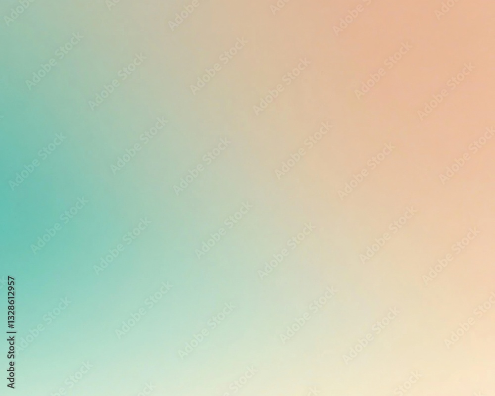 A pale peach to soft teal abstract gradient background. Featuring soft peach tones blending into cool teal hues. Emphasizing warmth and coolness. Ideal for wellness, branding, and creative visuals