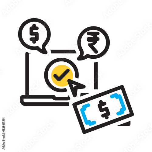 Vector multi color icon for Ppc campaigns
