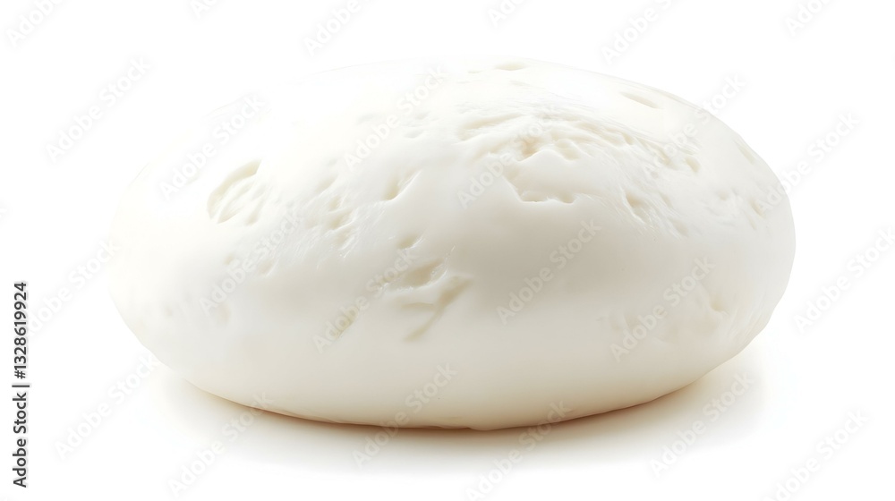 Single steamed bao bun isolated on white Single steamed bao bun isolated on white