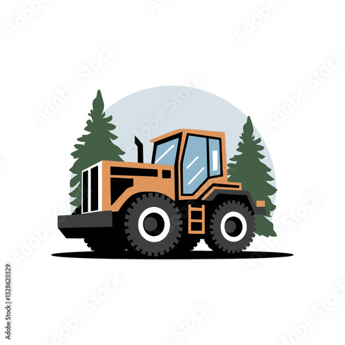 Log Skidder and tree logo