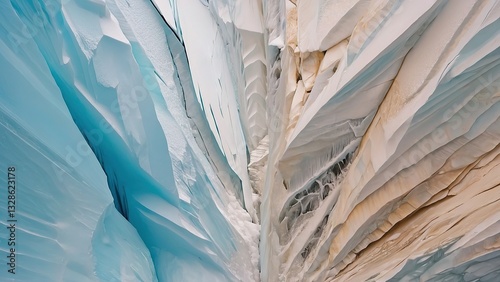 Wallpaper Mural Ethereal Glacier Facade – A Symphony of Intricate Patterns and Frozen Elegance" Torontodigital.ca