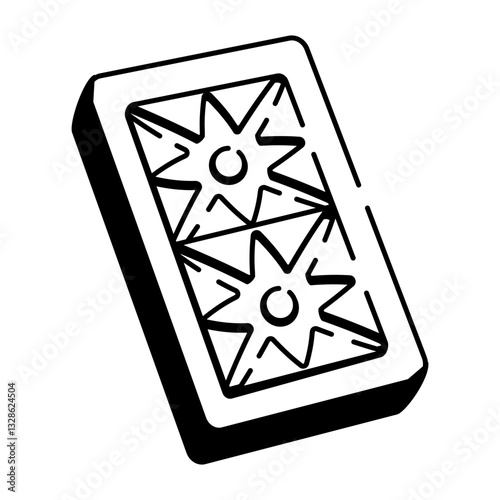 A doddle style icon of artistic resin mold 
