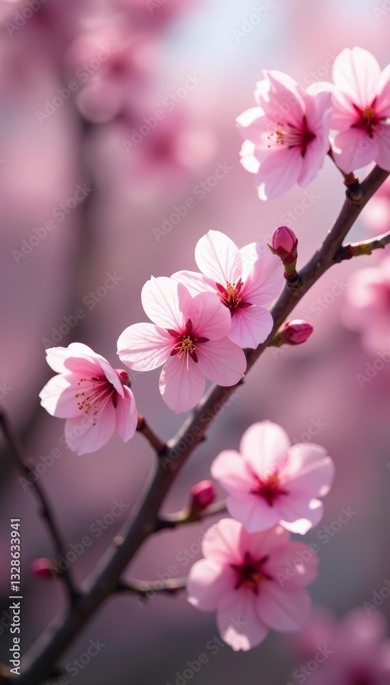 custom made wallpaper toronto digitalDelicate pink sakura blossoms on tree branches, botany, Japan, beautiful