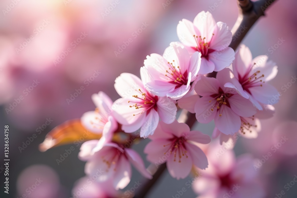 Close up view of delicate cherry blossoms in full bloom, beauty, cherry tree, flowers Close up view of delicate cherry blossoms in full bloom, beauty, cherry tree, flowers