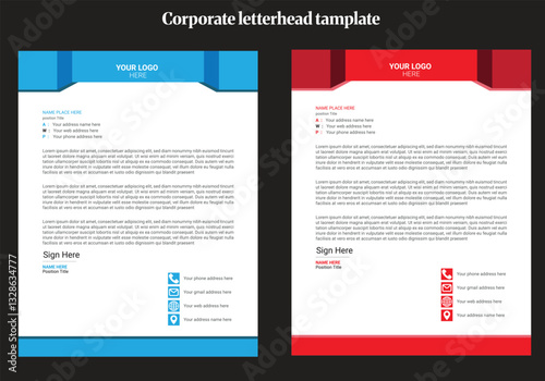 Corporate letterhead template 
