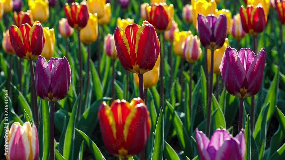 The Colorful Tulip Field The Colorful Tulip Field