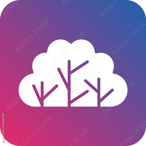 Shrub Vector Icon Style