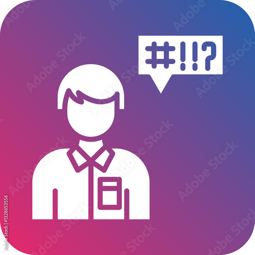 Obscene Language Vector Icon Style