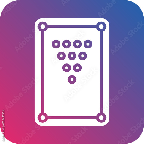 Pool Table Vector Icon Style