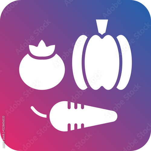 Vegetables Vector Icon Style