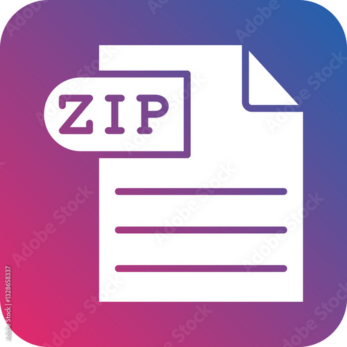 Zip Vector Icon Style