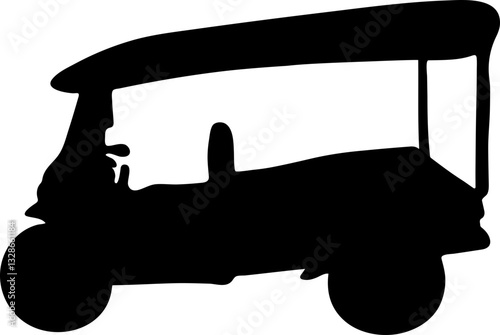 tuktuk thai element silhouette doodle