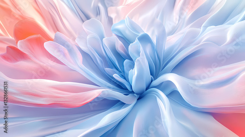 Blue fantasy flower garden
