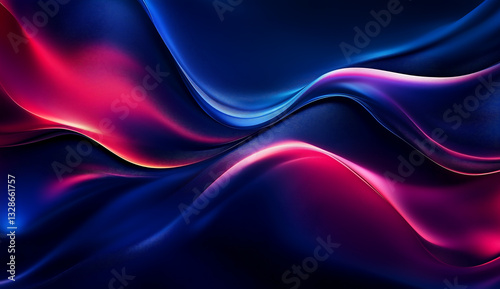 Abstract Blue and Red Swirling Energy Background