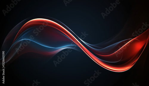 Abstract Red and Blue Energy Wave Background