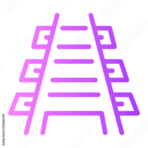 rail Line Gradient Icon