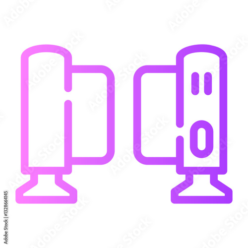 turnstiles Line Gradient Icon