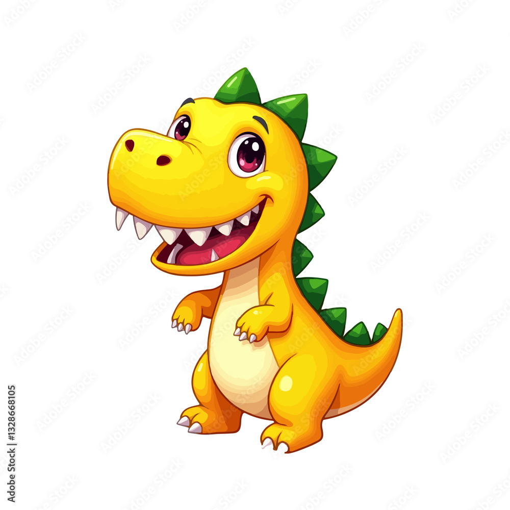 Obraz premium dinosaur is a white background