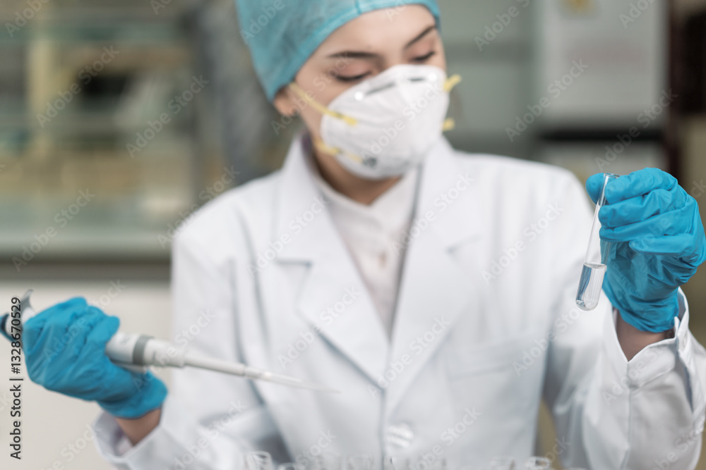 Female scientist in the CDC laboratory. Female scientist in the CDC laboratory.