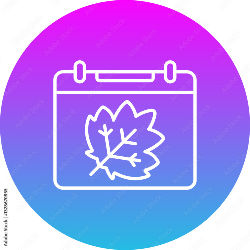 Autumn Calendar Icon Autumn Calendar Icon