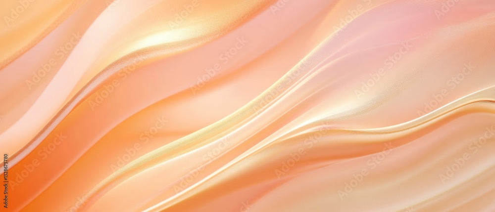 Fototapeta premium A soft peach sunset abstract gradient background. Featuring warm oranges, pinks, and golds. Emphasizing warmth and optimism. Ideal for motivational and lifestyle visuals