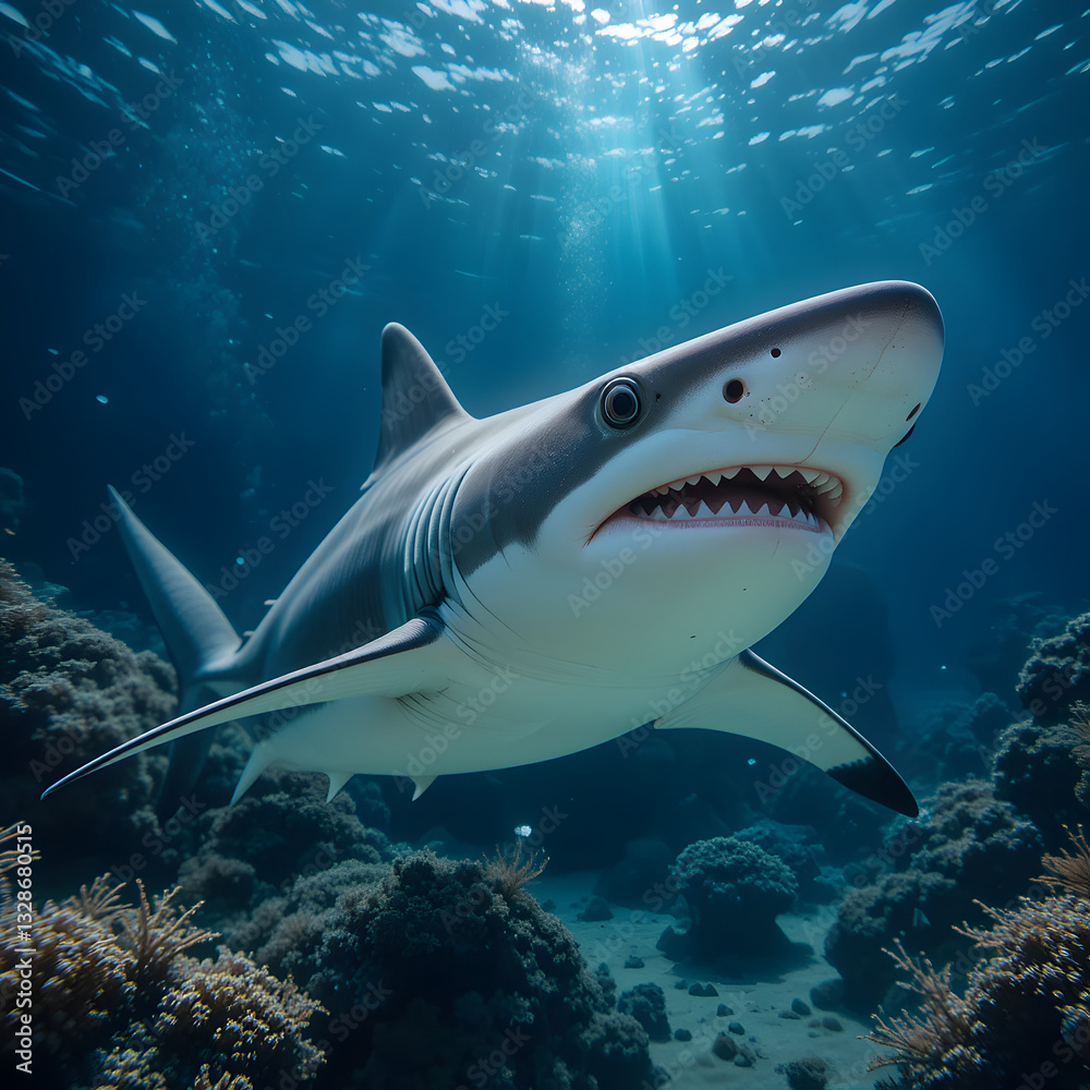 Great White Shark Underwater Predator