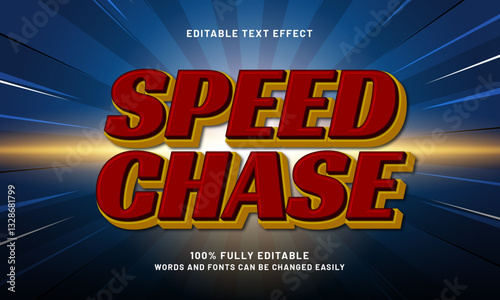 speed chase editable text effect with a race and speed text style