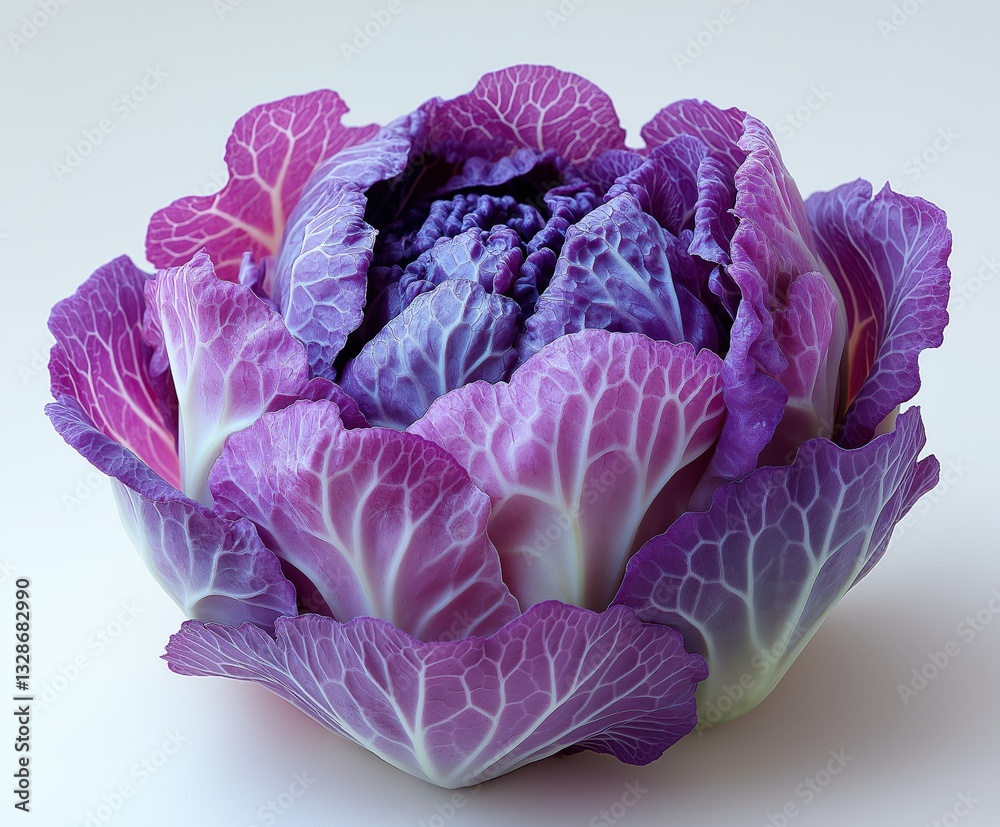 Obraz premium Vibrant Purple Cabbage A Fresh and Healthy Vegetable. Generative AI