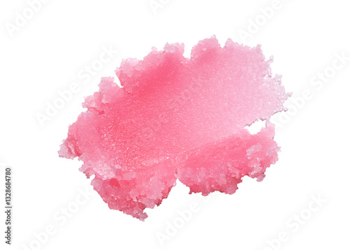 cosmetic smears scrub cream texture on transparent background