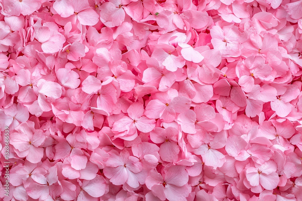 Fototapeta premium Pink Hydrangea Blossom Background Delicate Floral Texture and Pattern