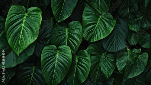 Wallpaper Mural Elegant Dark Foliage Pattern Torontodigital.ca