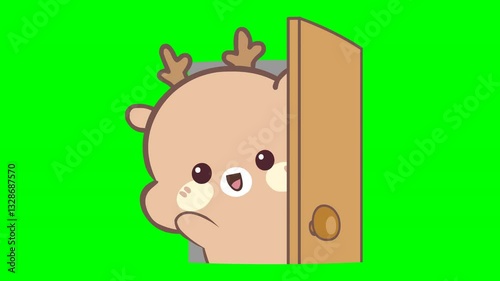 A cute and adorable cartoon Deer