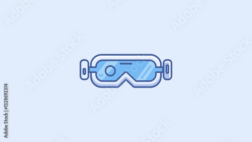 Vector Icon Set of Virtual Reality Glasses, VR Goggles, and Augmented Reality Icons for Creative Projects and Digital Designs