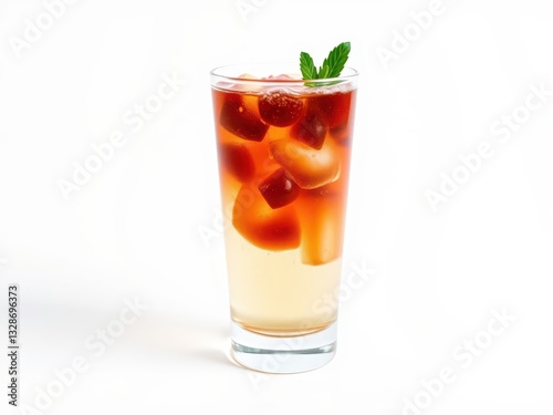 Wallpaper Mural Refreshing Red Fruit Iced Drink in Tall Glass Torontodigital.ca