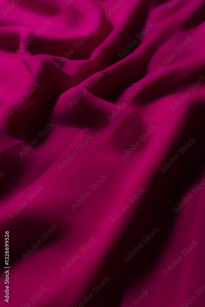 Obraz premium Vibrant Magenta Fabric with Soft Folds – Elegant Abstract Textile Background