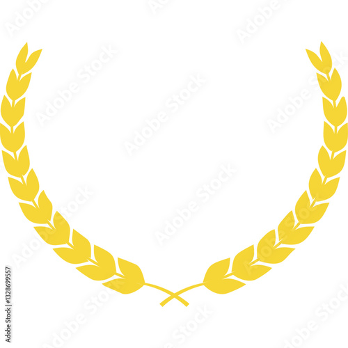 Geometric Wreath Logo Icon Illustration