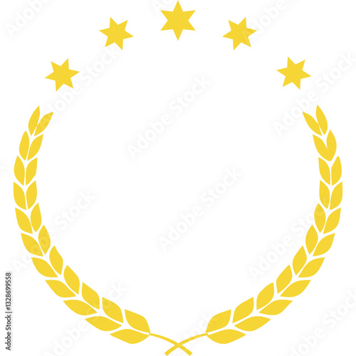 Geometric Wreath Logo Icon Illustration