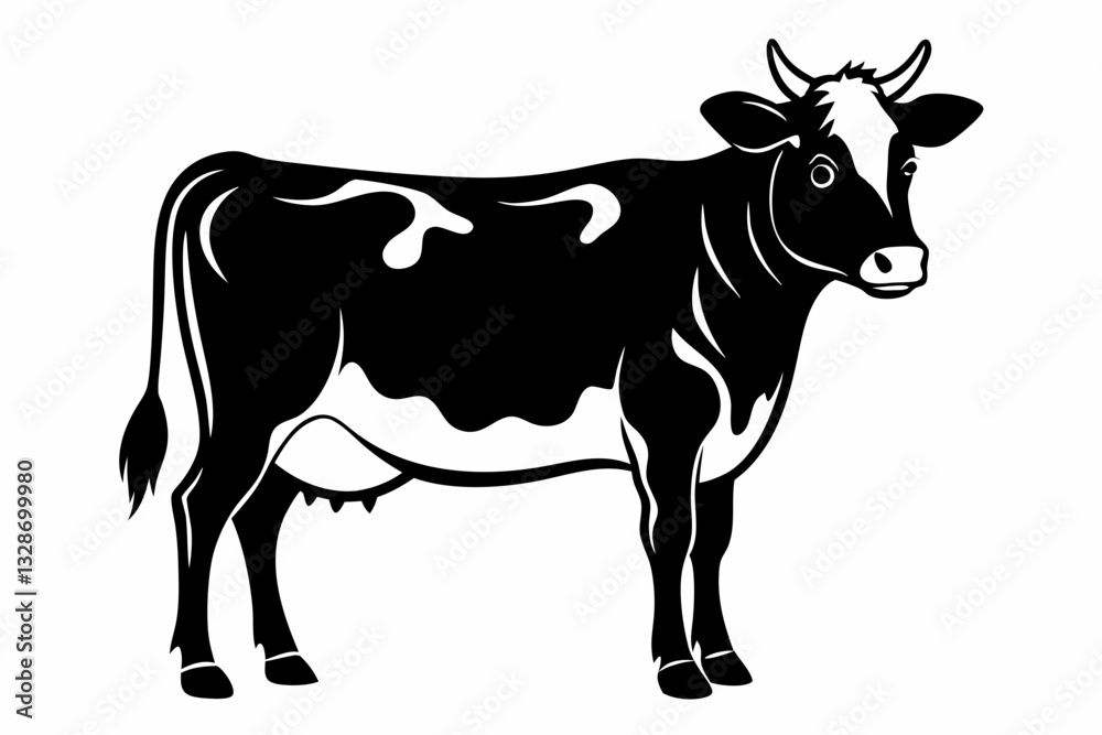 cow line art silhouette vector illustration cow line art silhouette vector illustration