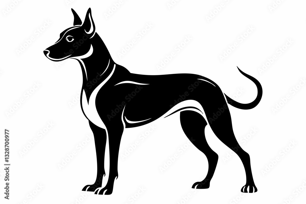 dog line art silhouette vector illustration dog line art silhouette vector illustration