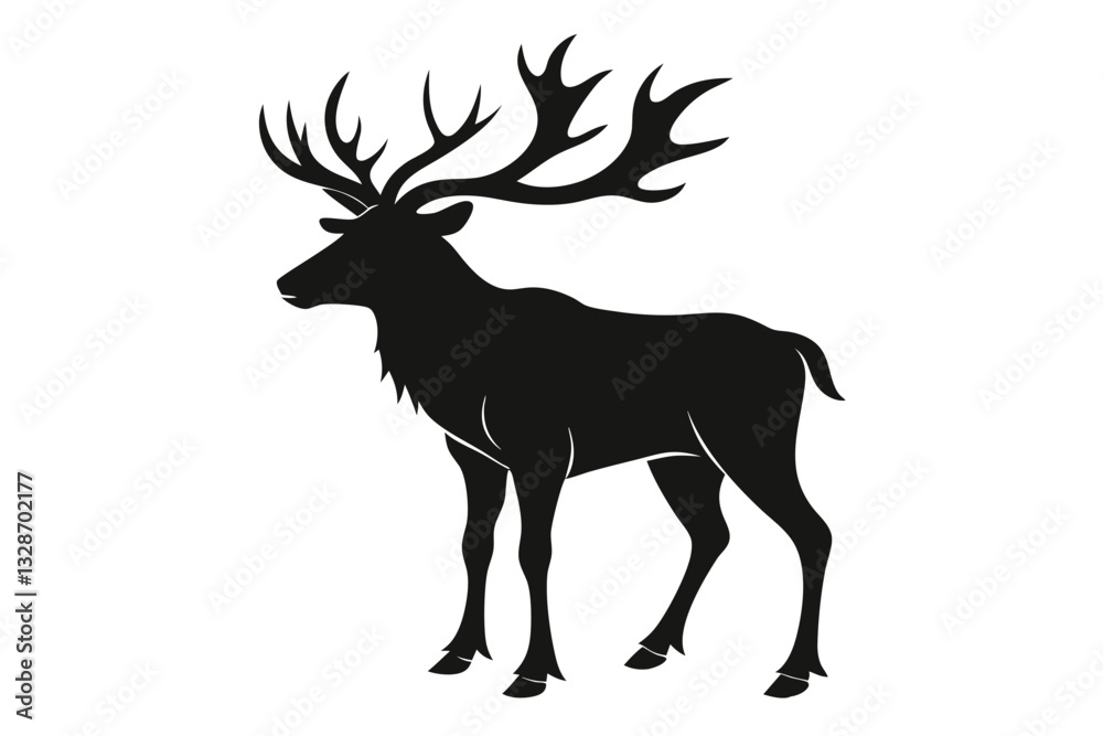 elk line art silhouette vector illustration elk line art silhouette vector illustration