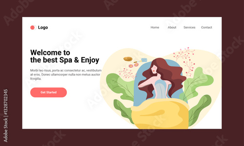Web page design templates for beauty, spa, wellness, natural products, cosmetics, body care. Modern vector illustration concepts for website and mobile website development. 